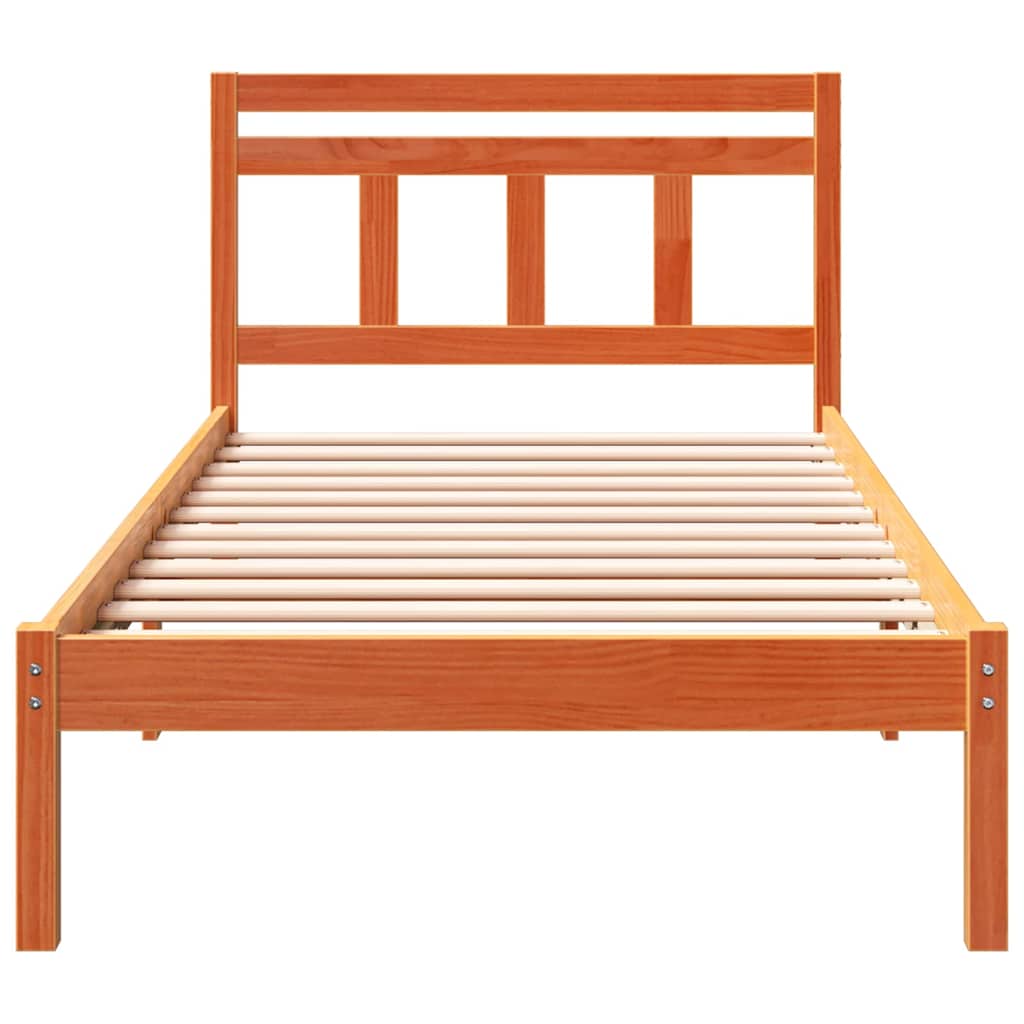 Struttura del letto Marrone 80 x 200 cm Pino massello