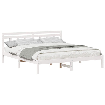 Struttura del letto Bianco 200 x 200 cm Pino massello