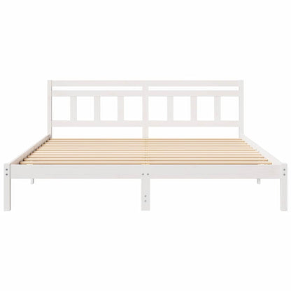 Struttura del letto Bianco 200 x 200 cm Pino massello