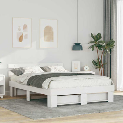 Struttura del letto Bianco 140 x 200 cm Pino massello