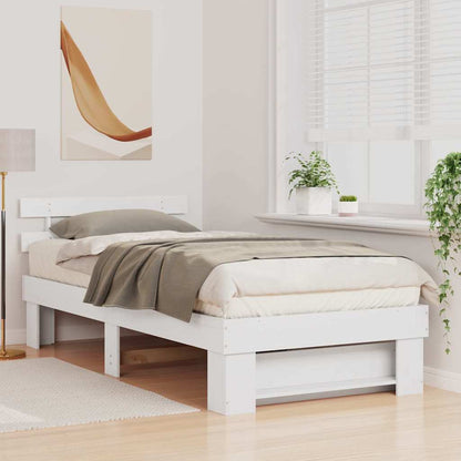 Struttura del letto Bianco 75 x 190 cm Pino massello