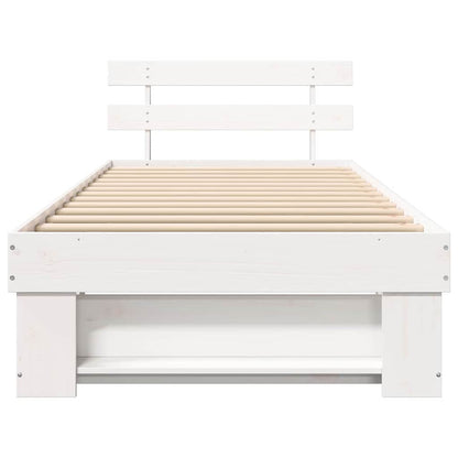 Struttura del letto Bianco 75 x 190 cm Pino massello