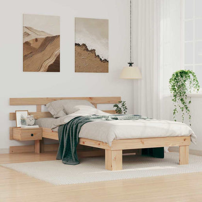 Struttura del letto Marrone 90 x 190 cm Pino massello