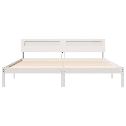Struttura del letto Bianco 180 x 200 cm Pino massello