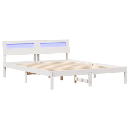 Struttura del letto Bianco 140 x 200 cm Pino massello