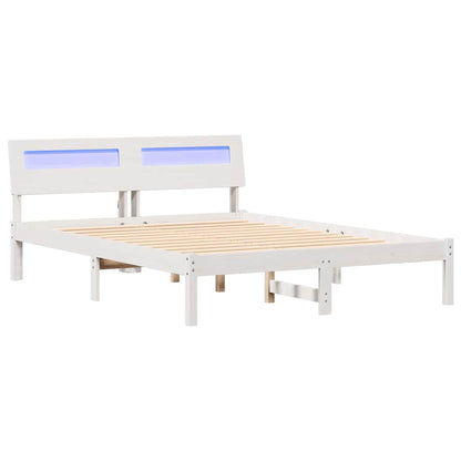 Struttura del letto Bianco 120 x 200 cm Pino massello