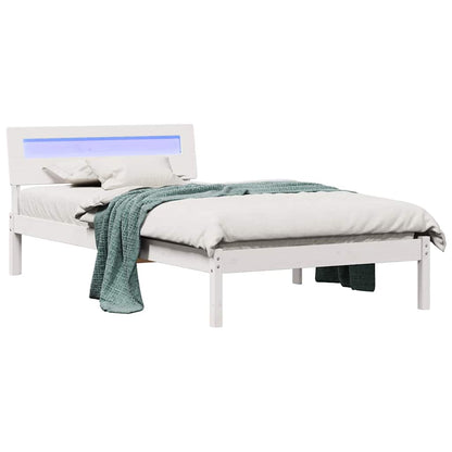 Struttura del letto Bianco 100 x 200 cm Pino massello