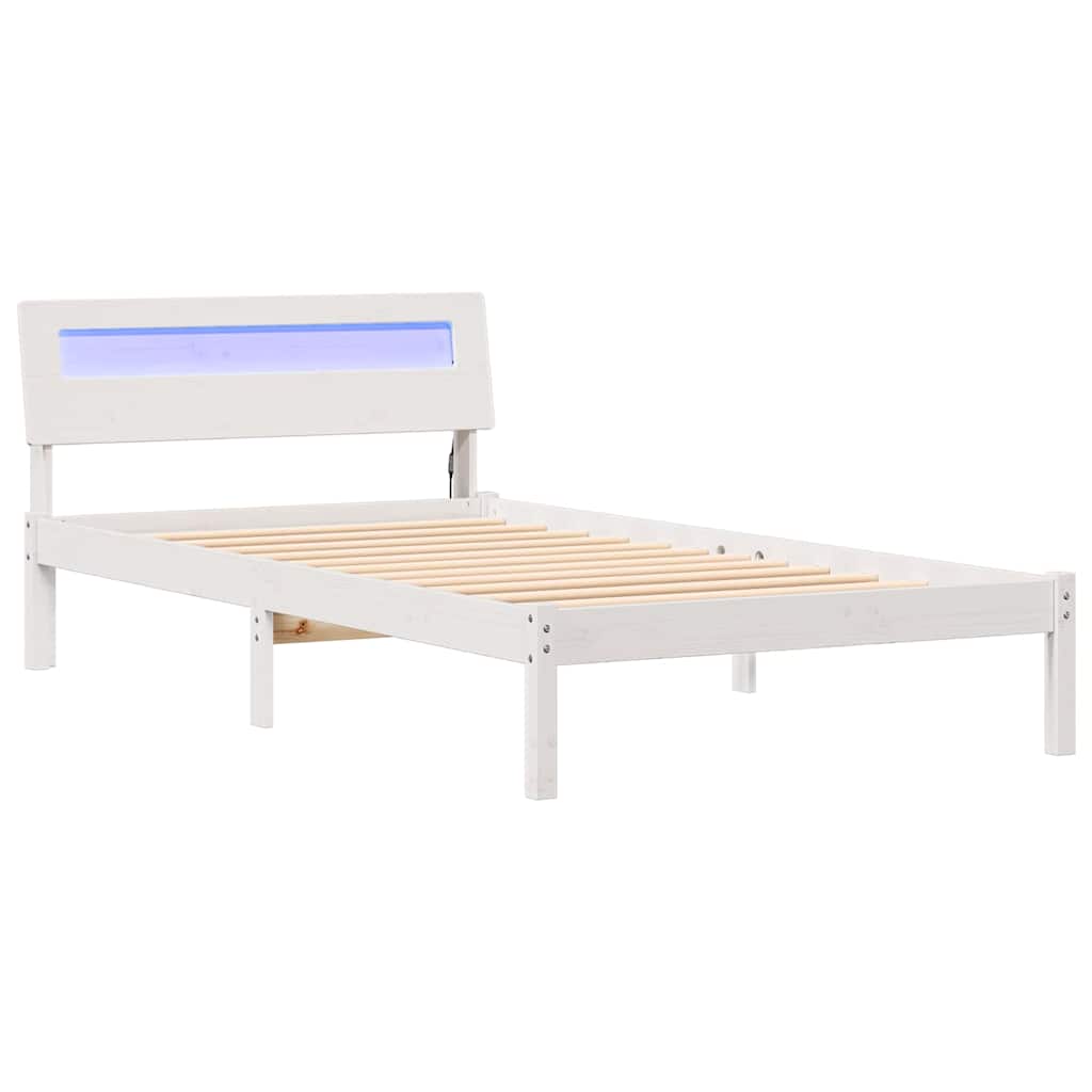 Struttura del letto Bianco 80 x 200 cm Pino massello