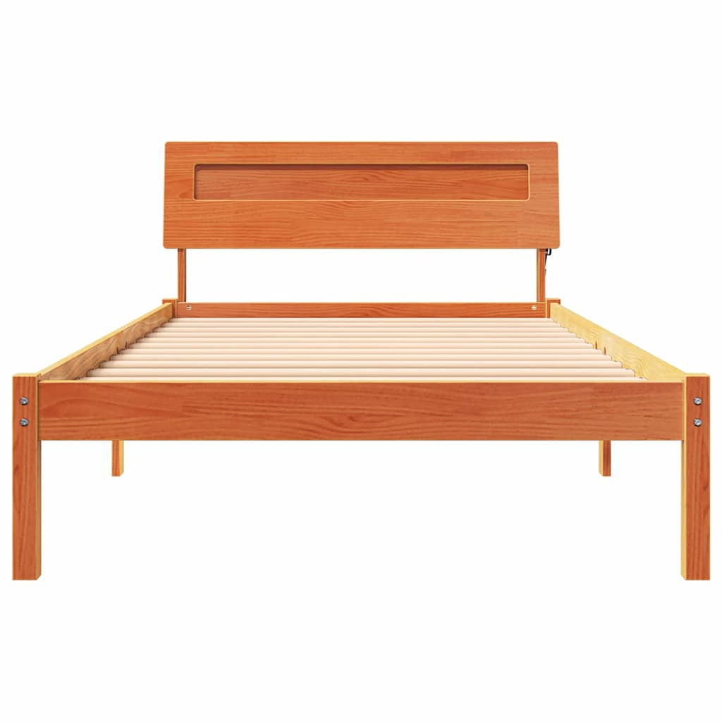 Struttura del letto Marrone cerato 80 x 200 cm Pino massello
