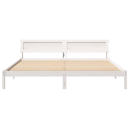 Struttura del letto Bianco 180 x 200 cm Pino massello