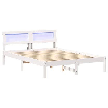 Struttura del letto Bianco 120 x 200 cm Pino massello
