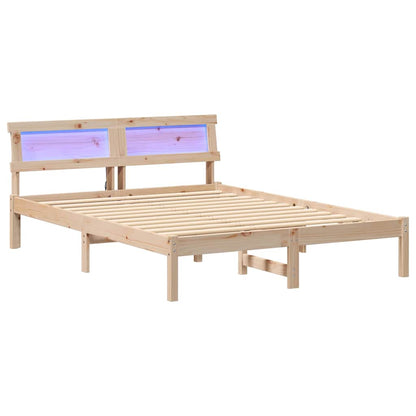 Struttura del letto Marrone 140 x 190 cm Pino massello