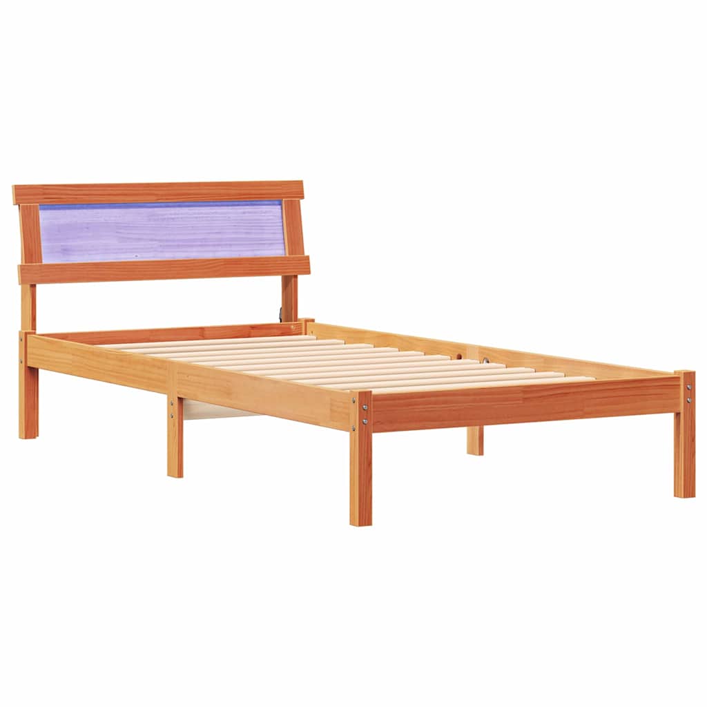 Struttura del letto Marrone cerato 100 x 200 cm Pino massello