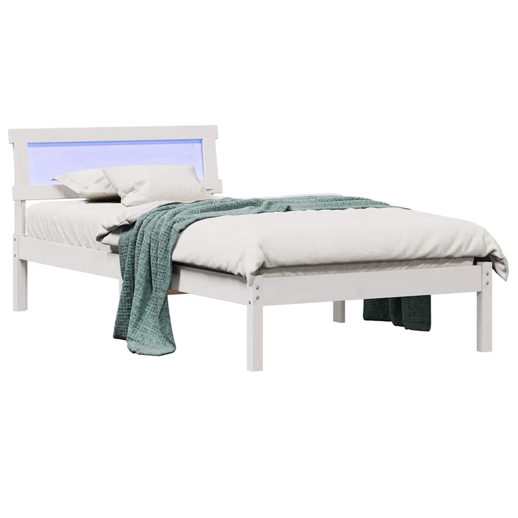Struttura del letto Bianco 80 x 200 cm Pino massello