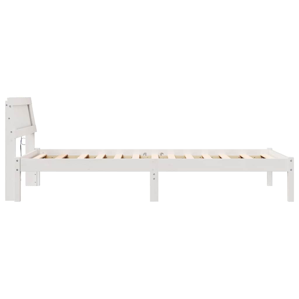 Struttura del letto Bianco 90 x 190 cm Pino massello
