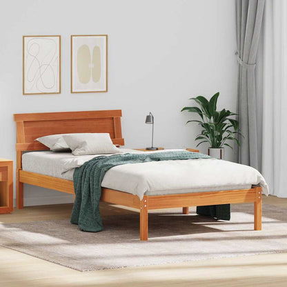 Struttura del letto Marrone cerato 75 x 190 cm Pino massello