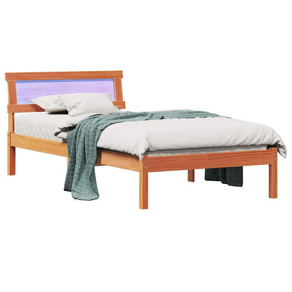 Struttura del letto Marrone cerato 75 x 190 cm Pino massello