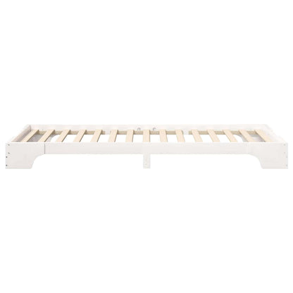 Struttura del letto Bianco 80 x 210 cm Pino massello