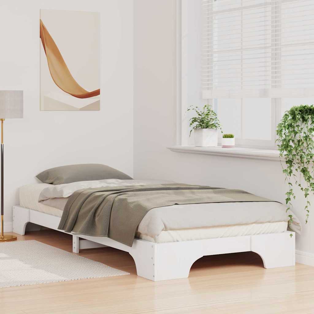 Struttura del letto Bianco 90 x 210 cm Pino massello