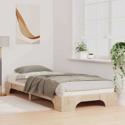 Struttura del letto Marrone 100 x 210 cm Pino massello