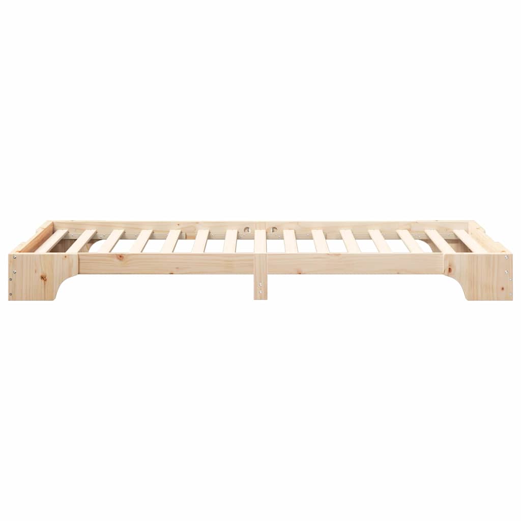 Struttura del letto Marrone 100 x 210 cm Pino massello