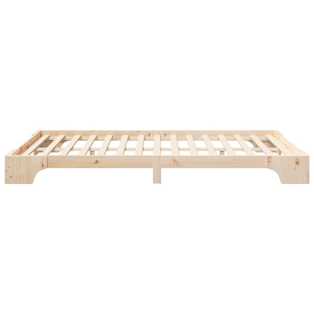 Struttura del letto Marrone 140 x 210 cm Pino massello