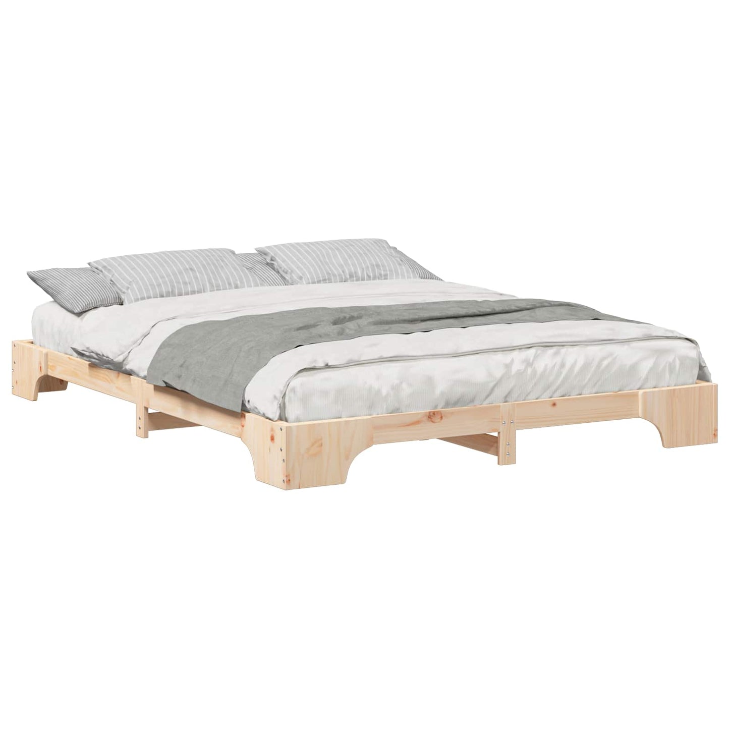 Struttura del letto Marrone 160 x 210 cm Pino massello