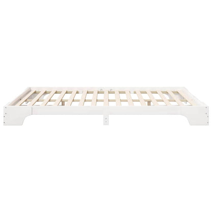 Struttura del letto Bianco 160 x 210 cm Pino massello