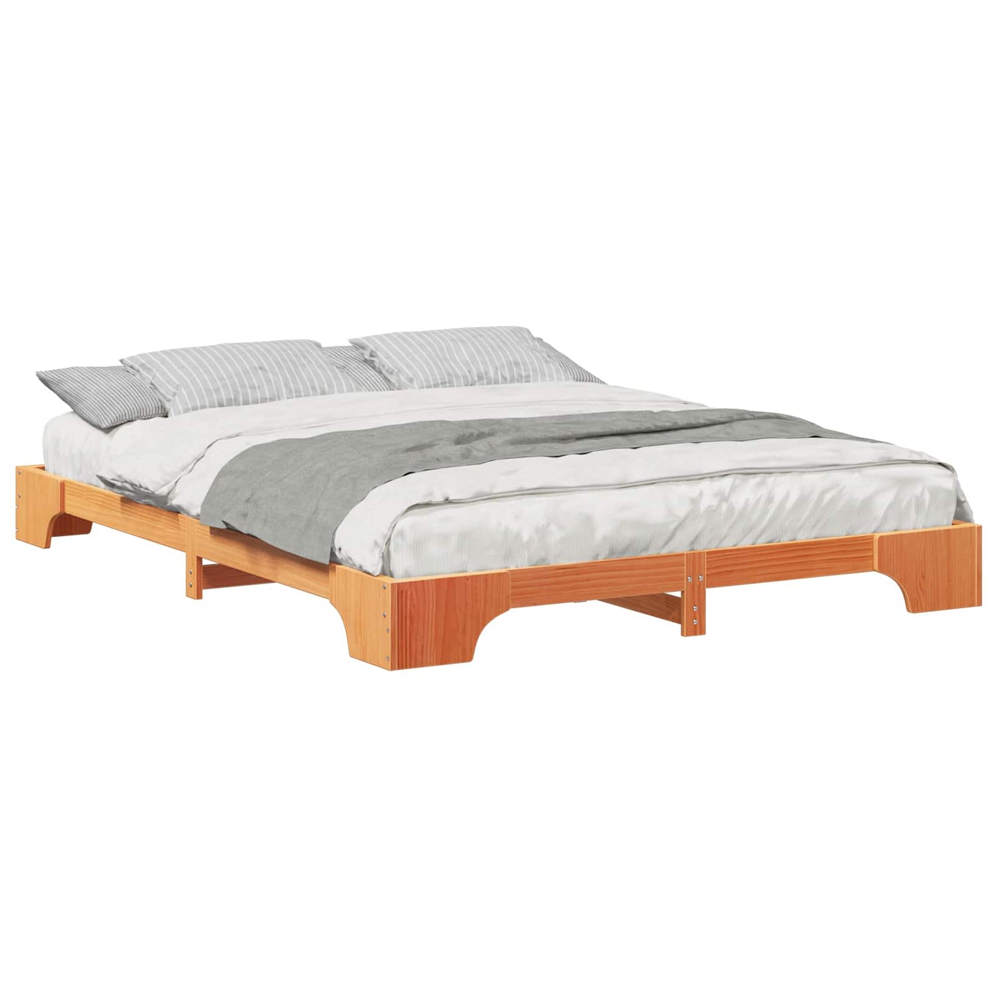 Struttura del letto Marrone 160 x 210 cm Pino massello