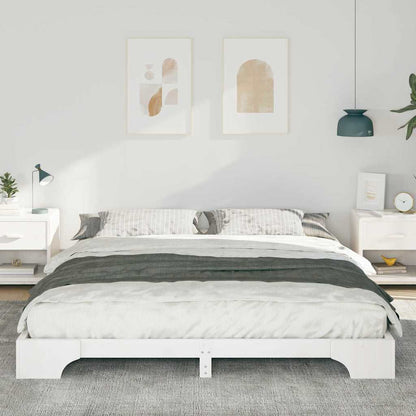 Struttura del letto Bianco 200 x 210 cm Pino massello