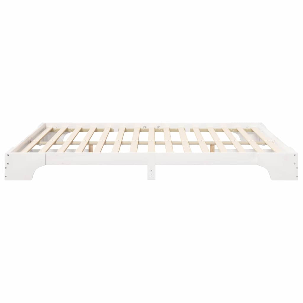 Struttura del letto Bianco 200 x 210 cm Pino massello