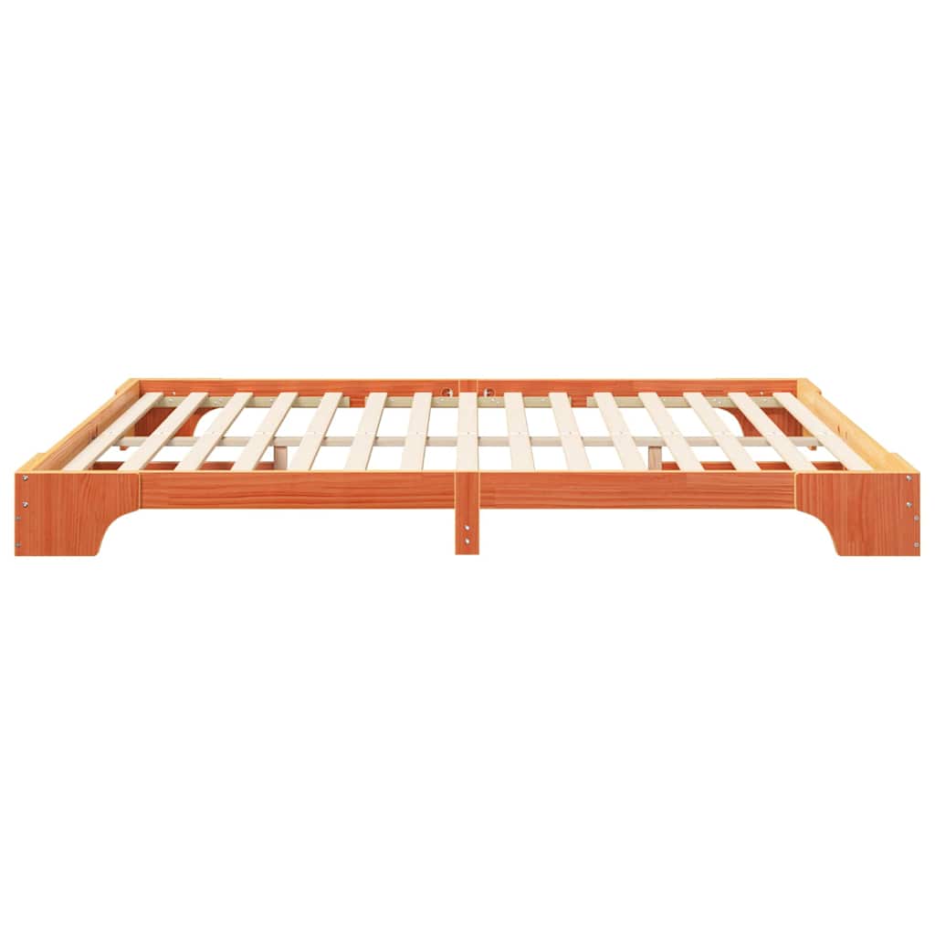 Struttura del letto Marrone 200 x 210 cm Pino massello