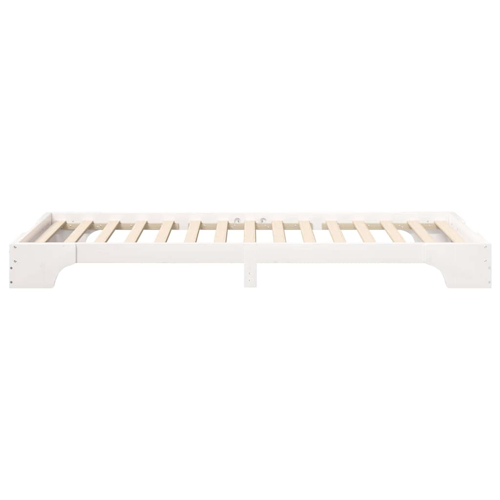 Struttura del letto Bianco 80 x 220 cm Pino massello