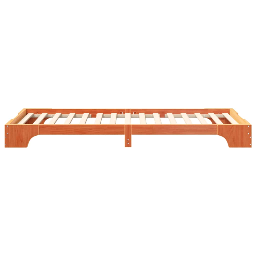 Struttura del letto Marrone 80 x 220 cm Pino massello