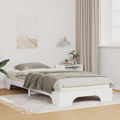 Struttura del letto Bianco 90 x 220 cm Pino massello