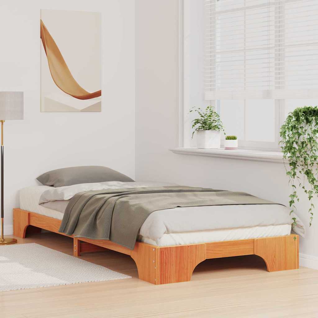 Struttura del letto Marrone 90 x 220 cm Pino massello