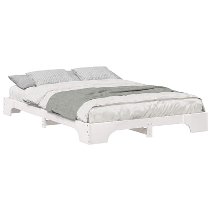 Struttura del letto Bianco 140 x 220 cm Pino massello