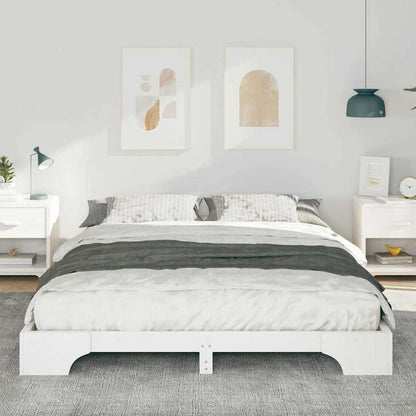 Struttura del letto Bianco 160 x 220 cm Pino massello