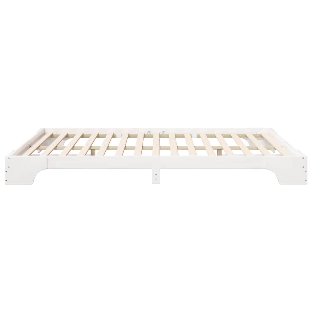 Struttura del letto Bianco 160 x 220 cm Pino massello