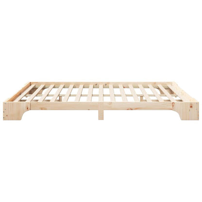 Struttura del letto Marrone 200 x 220 cm Pino massello