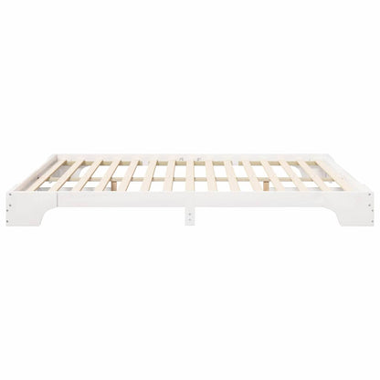 Struttura del letto Bianco 200 x 220 cm Pino massello
