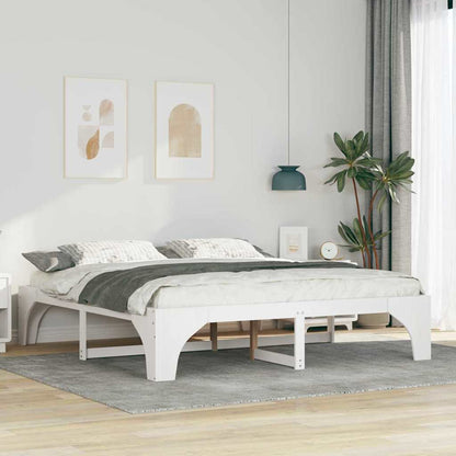 Struttura del letto Bianco 200 x 200 cm Pino massello