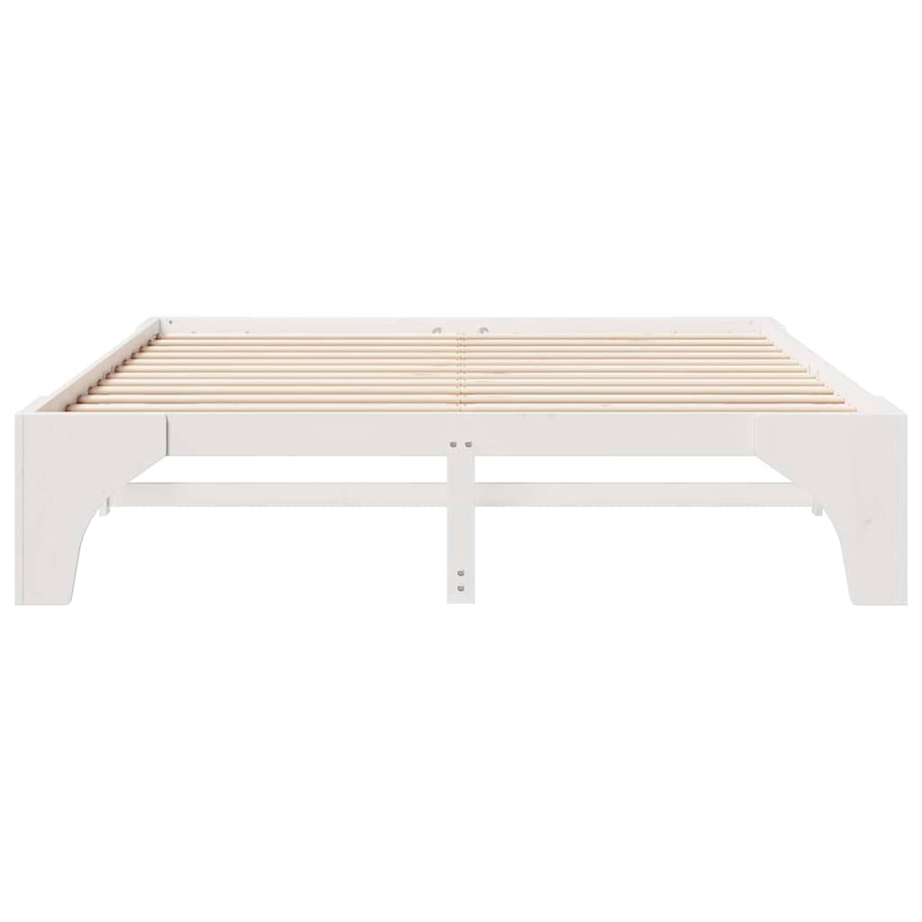 Struttura del letto Bianco 200 x 200 cm Pino massello