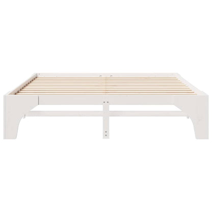 Struttura del letto Bianco 200 x 200 cm Pino massello
