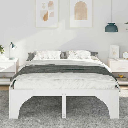 Struttura del letto Bianco 140 x 200 cm Pino massello