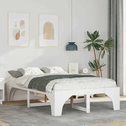 Struttura del letto Bianco 135 x 190 cm Pino massello