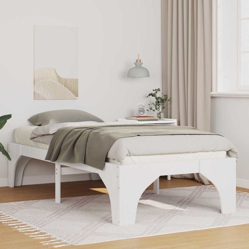 Struttura del letto Bianco 80 x 200 cm Pino massello