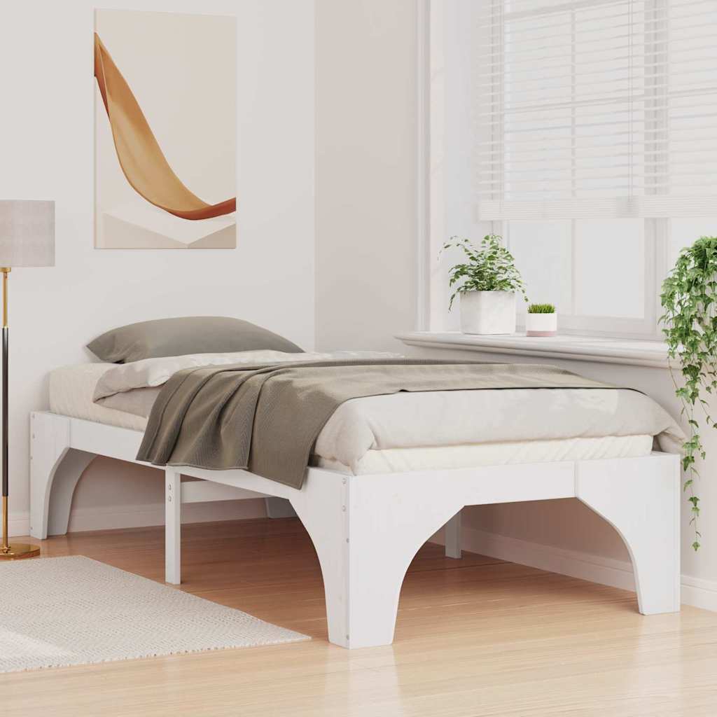 Struttura del letto Bianco 80 x 200 cm Pino massello