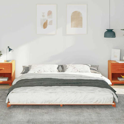 Struttura letto a terra Cera marrone 200 x 200 cm