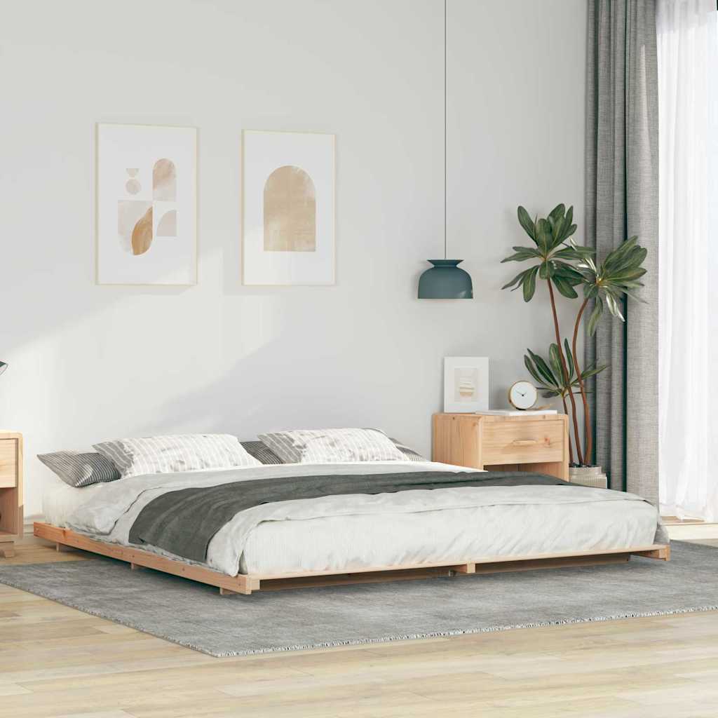 Struttura letto a terra Marrone 180 x 200 cm